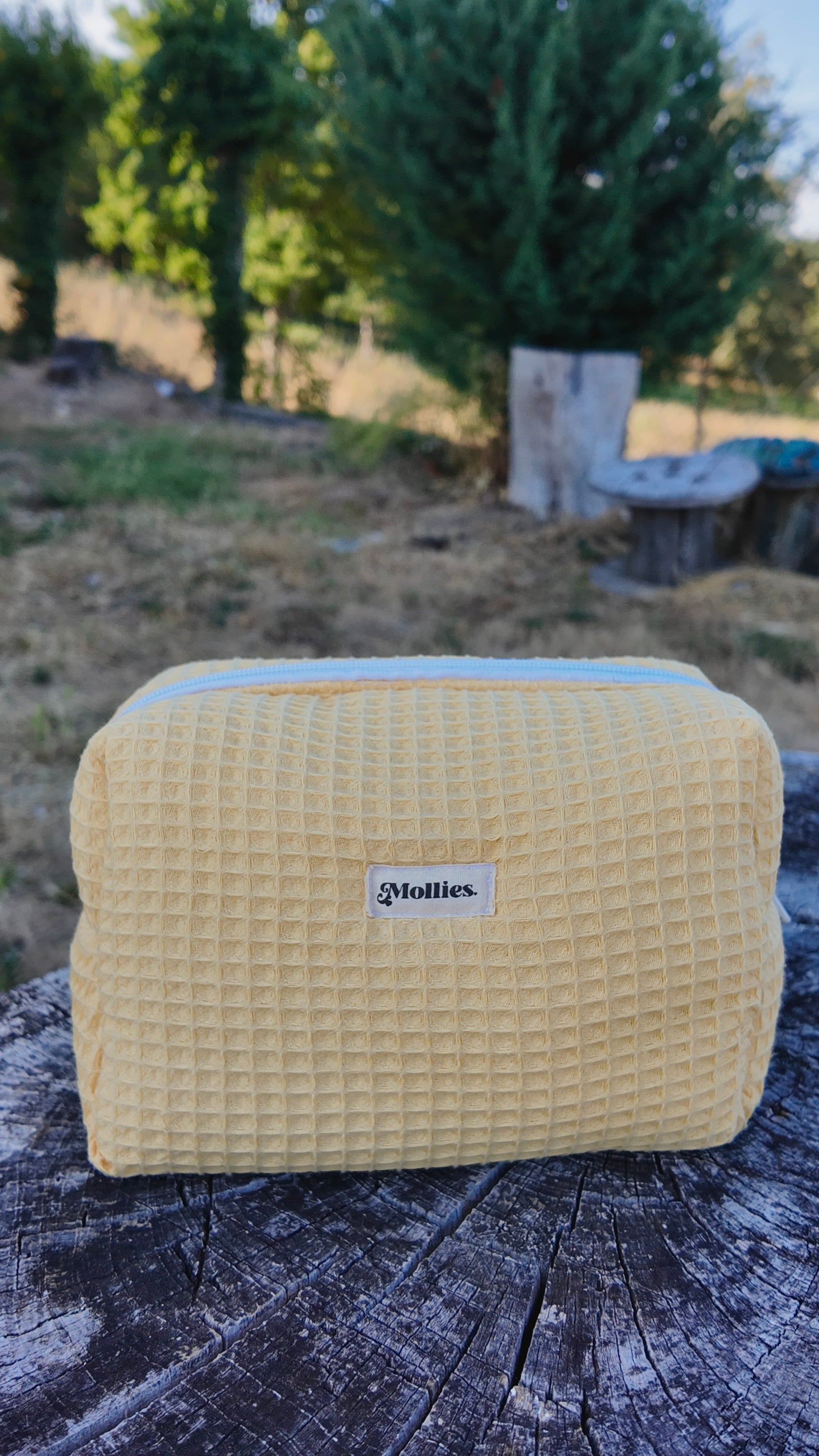 Neceser Box Grande - Waffle Amarillo