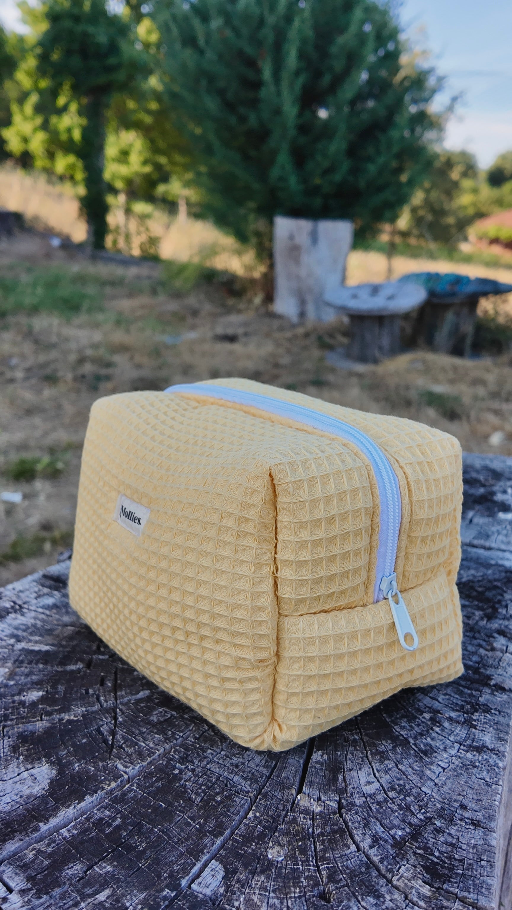 Neceser Box Grande - Waffle Amarillo