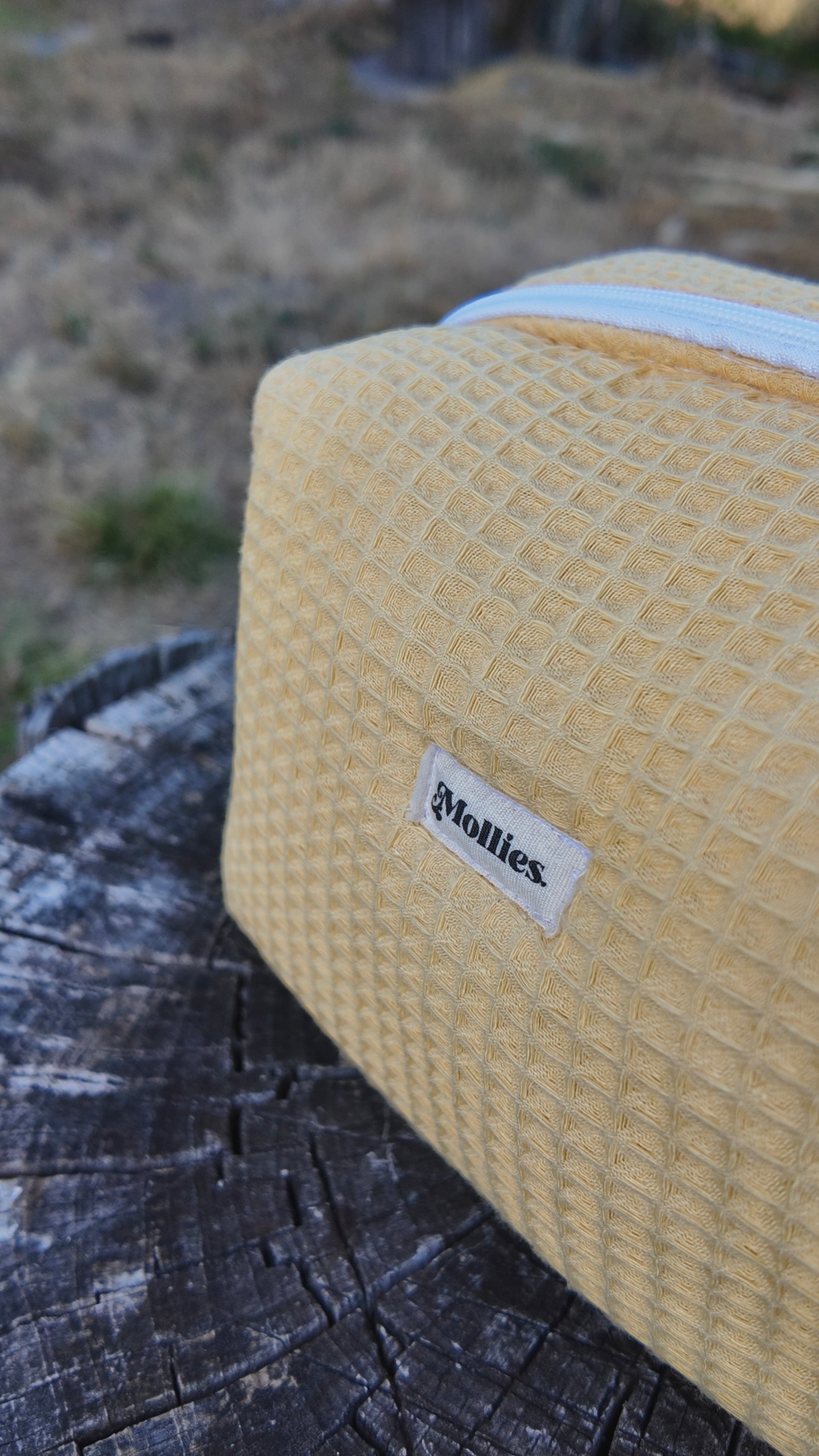 Neceser Box Grande - Waffle Amarillo