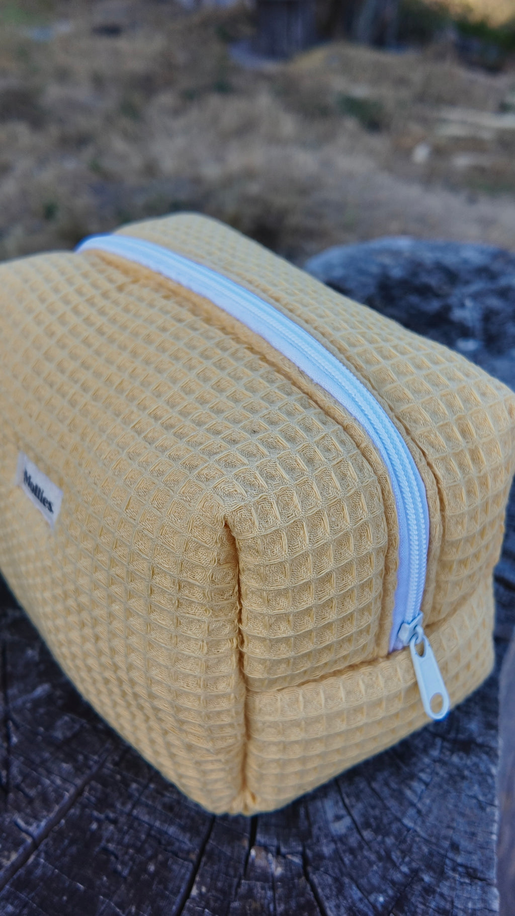 Neceser Box Grande - Waffle Amarillo