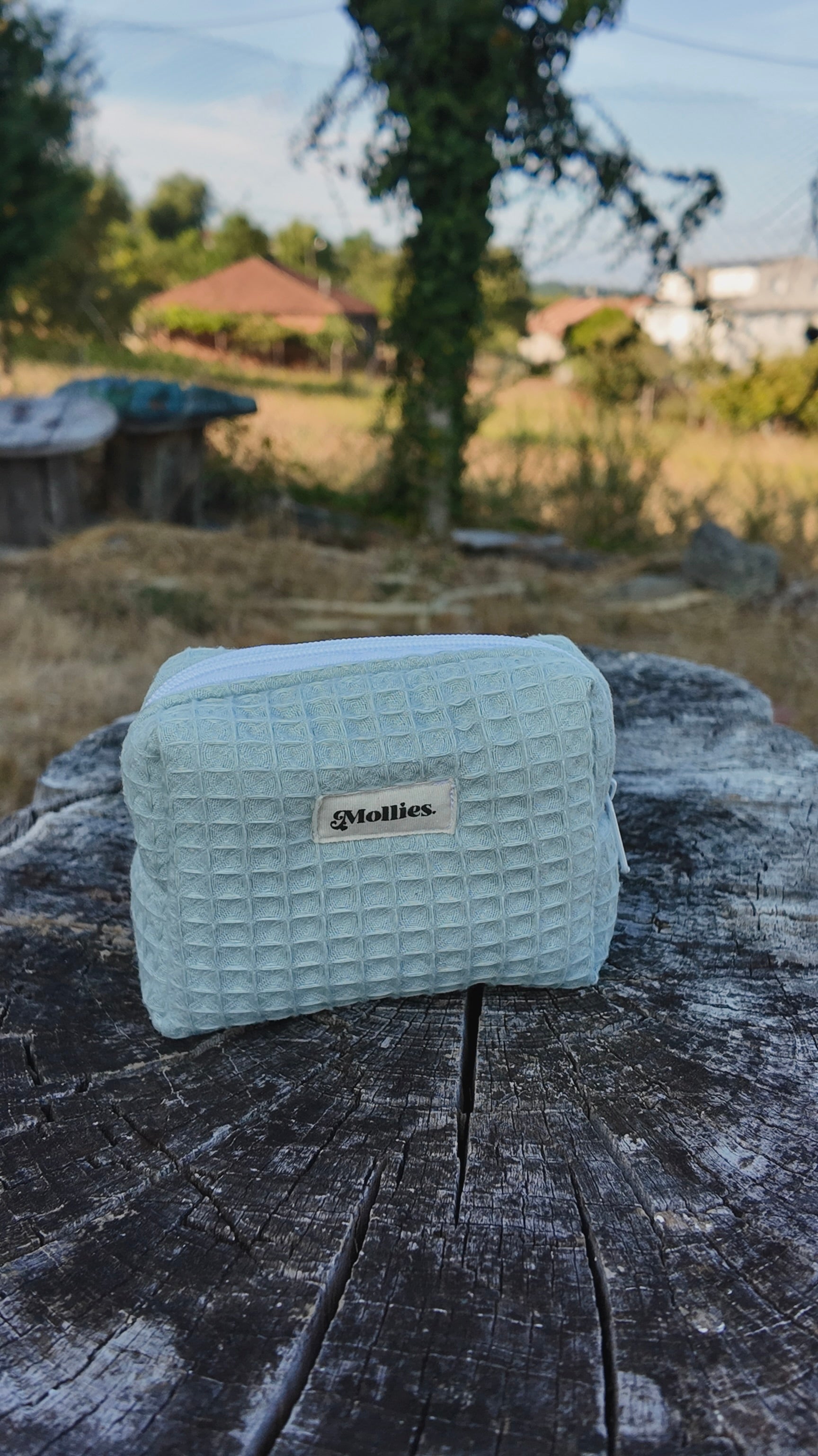Neceser Box Pequeño  -  Waffle Verde Menta