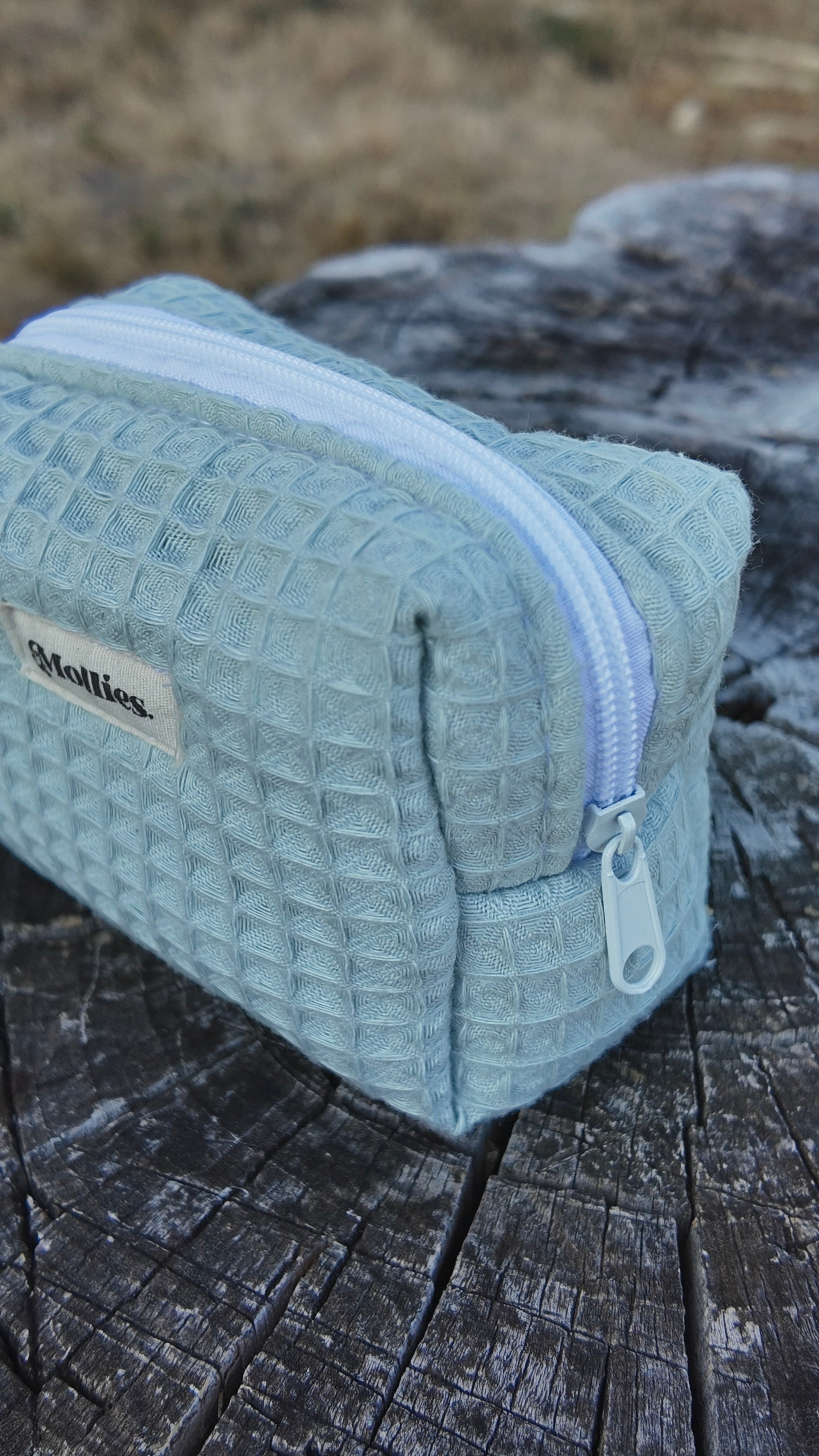 Neceser Box Pequeño  -  Waffle Verde Menta