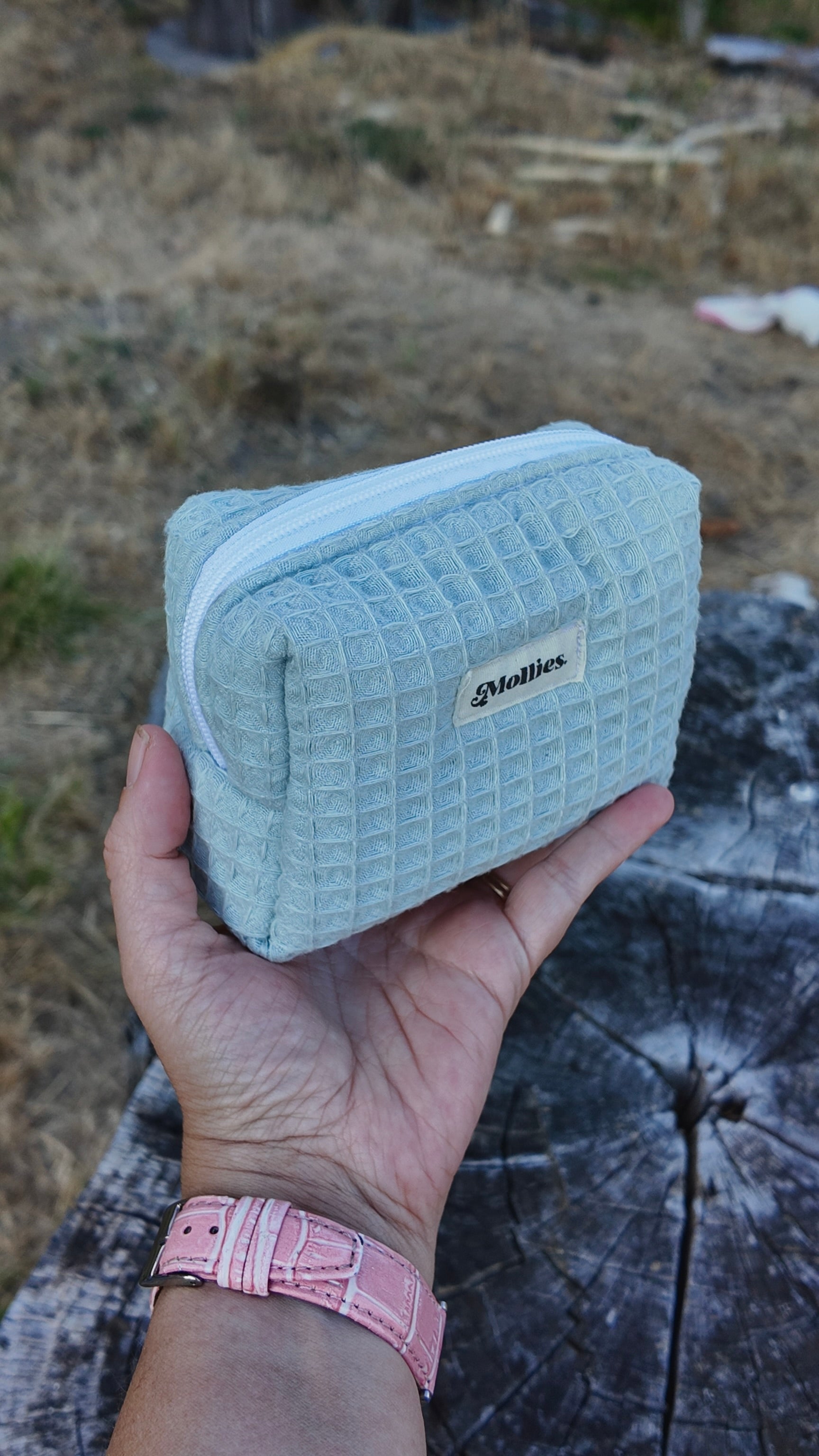 Neceser Box Pequeño  -  Waffle Verde Menta