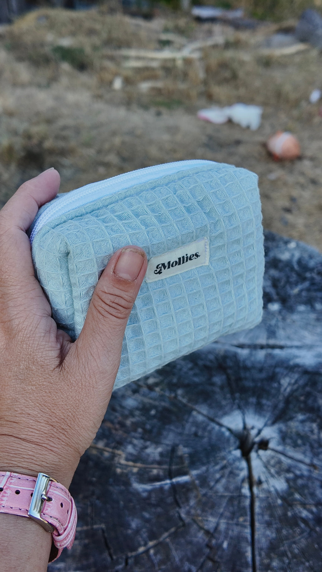 Neceser Box Pequeño  -  Waffle Verde Menta