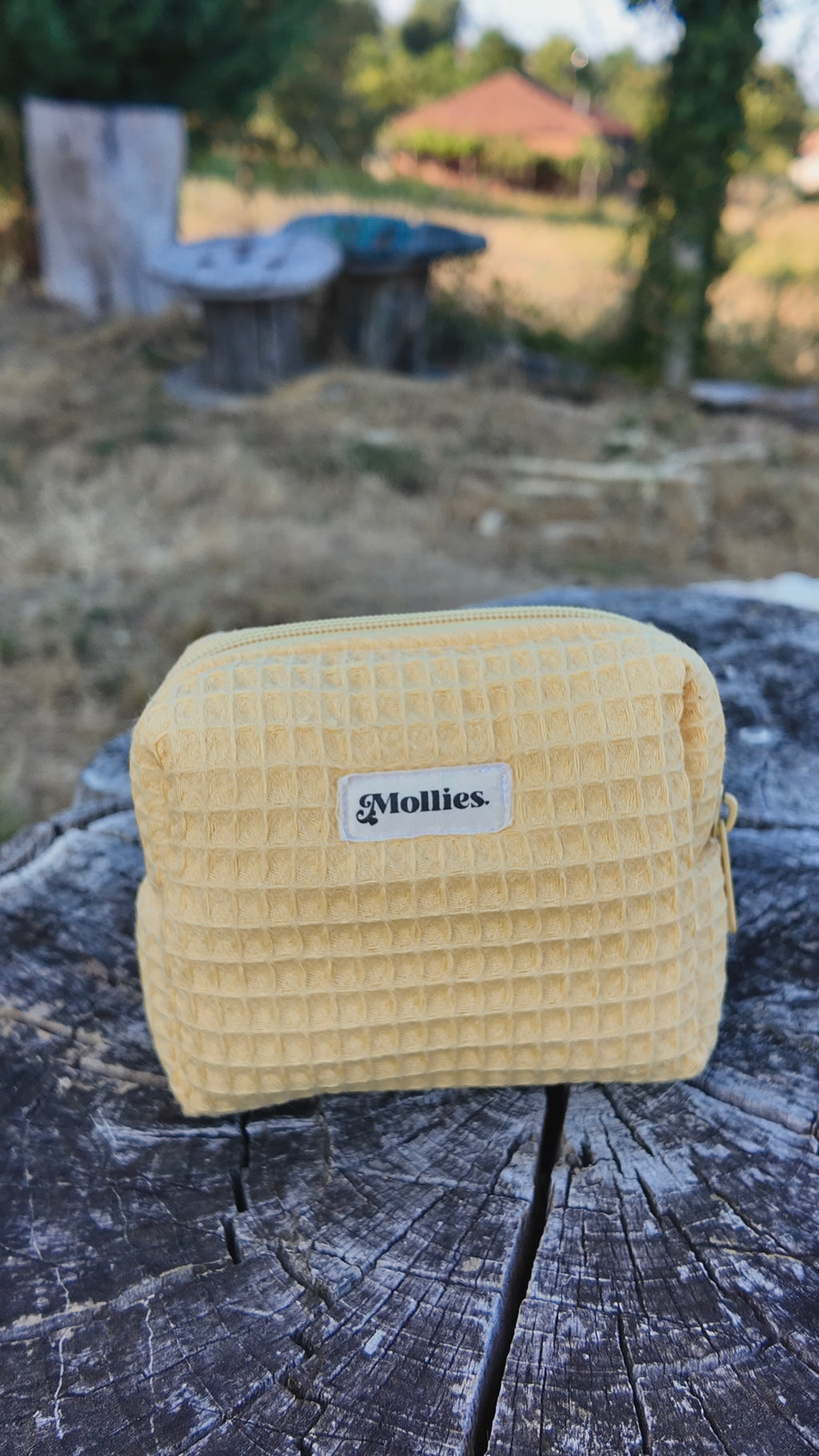 Neceser Box Pequeño  -  Waffle Amarillo