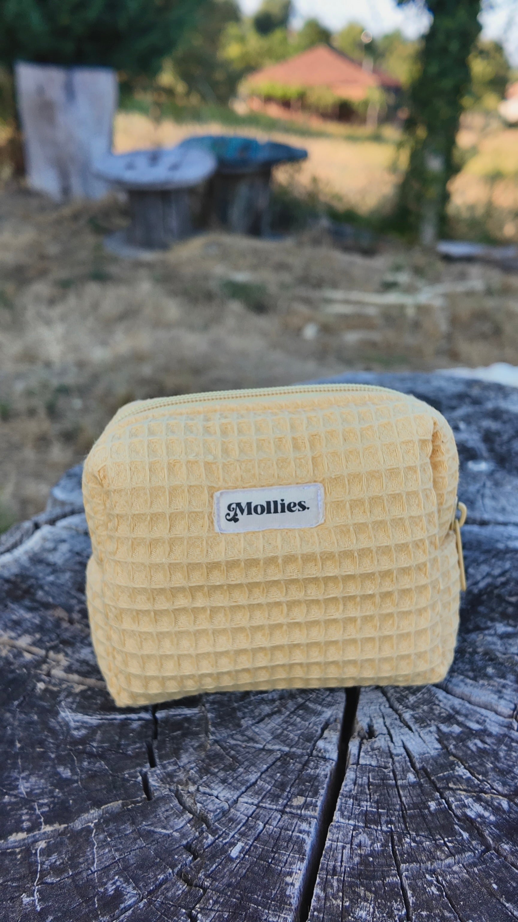 Neceser Box Pequeño  -  Waffle Amarillo