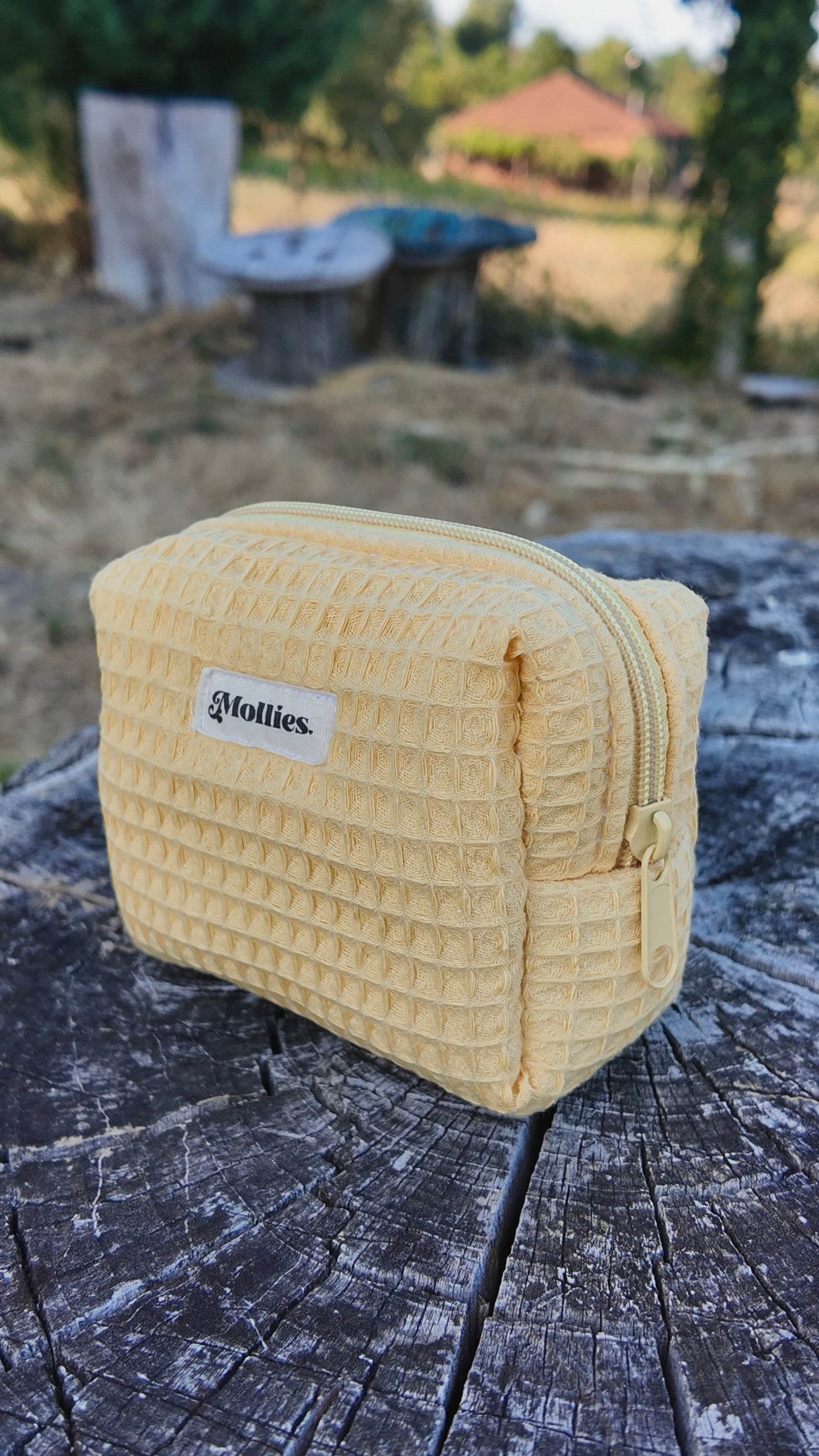 Neceser Box Pequeño  -  Waffle Amarillo