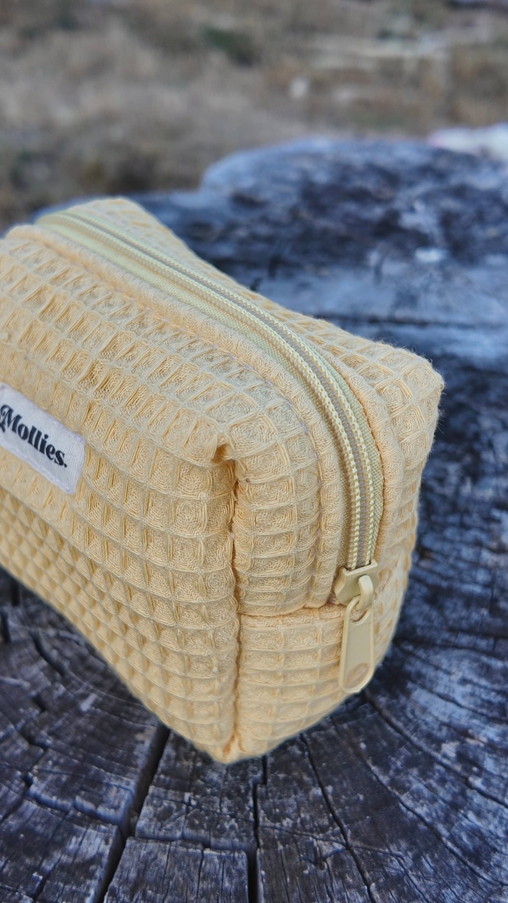 Neceser Box Pequeño  -  Waffle Amarillo