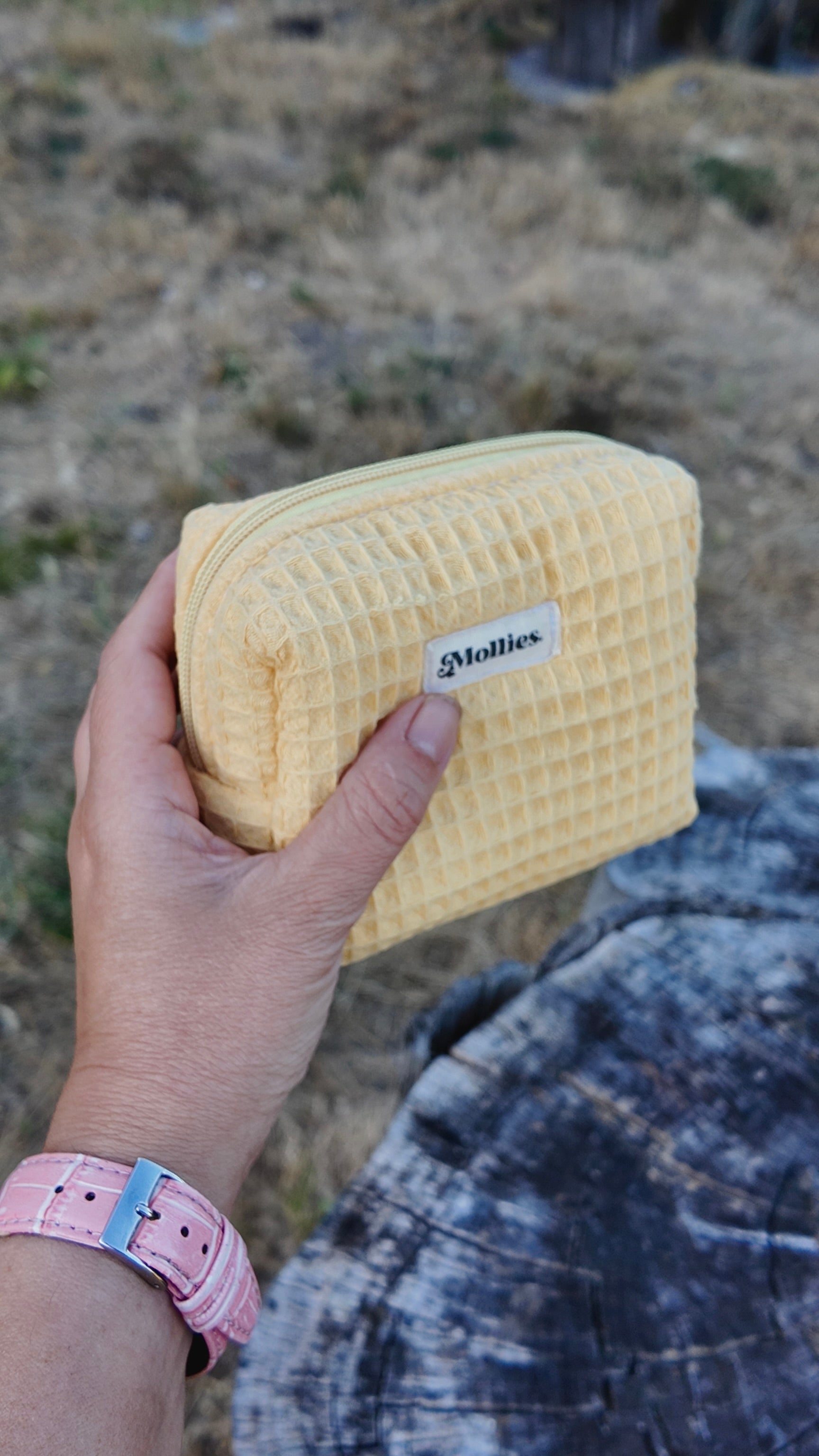 Neceser Box Pequeño  -  Waffle Amarillo